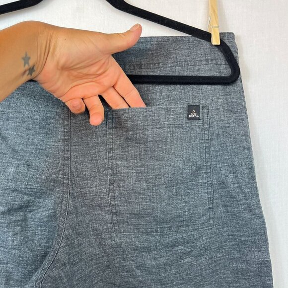 Prana Hemp Blend Wide Leg Pull On Drawstring Pants Womens M Minimalist Boho - Picture 6 of 11